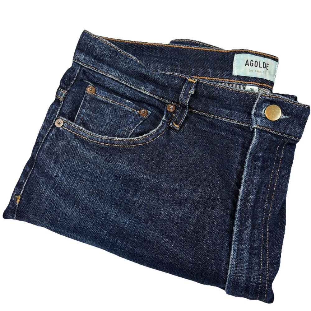 AGOLDE Women's Pinch Waist Ultra High Rise Skinny Stretch Ovation Jeans Size 30‎